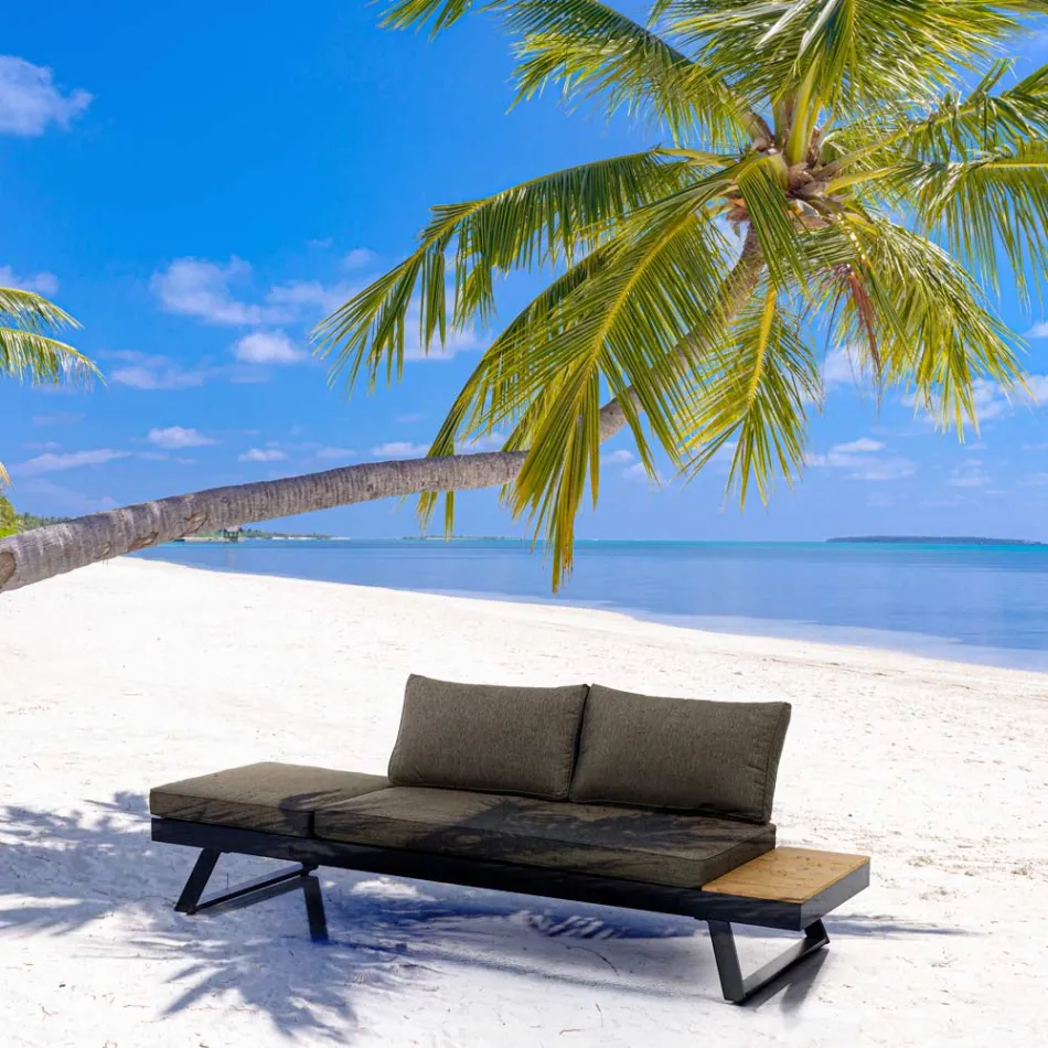 3 Seater Sofa Convertible into Chaise Longue with Adjustable Backrest - Lire Viadurini