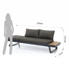3 Seater Sofa Convertible into Chaise Longue with Adjustable Backrest - Lire Viadurini
