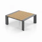 Corner Sofa with Coffee Table for Outdoors and Indoors in Aluminum - Mettre Viadurini