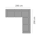 5-Seater Outdoor Corner Sofa in Aluminum 3 Finishes, Luxury - Filomena Viadurini