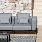 5-Seater Outdoor Corner Sofa in Aluminum 3 Finishes, Luxury - Filomena Viadurini