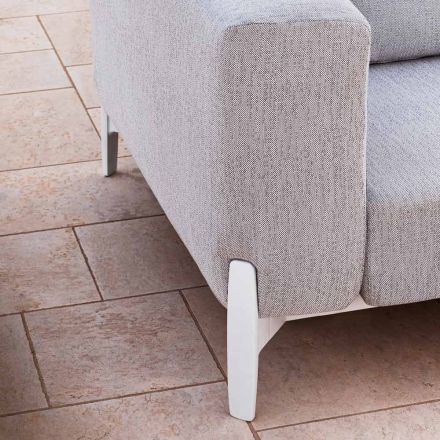 5-Seater Outdoor Corner Sofa in Aluminum 3 Finishes, Luxury - Filomena Viadurini