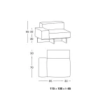 Right Corner Sofa with Base in Extra-clear Glass Made in Italy - Rory Viadurini