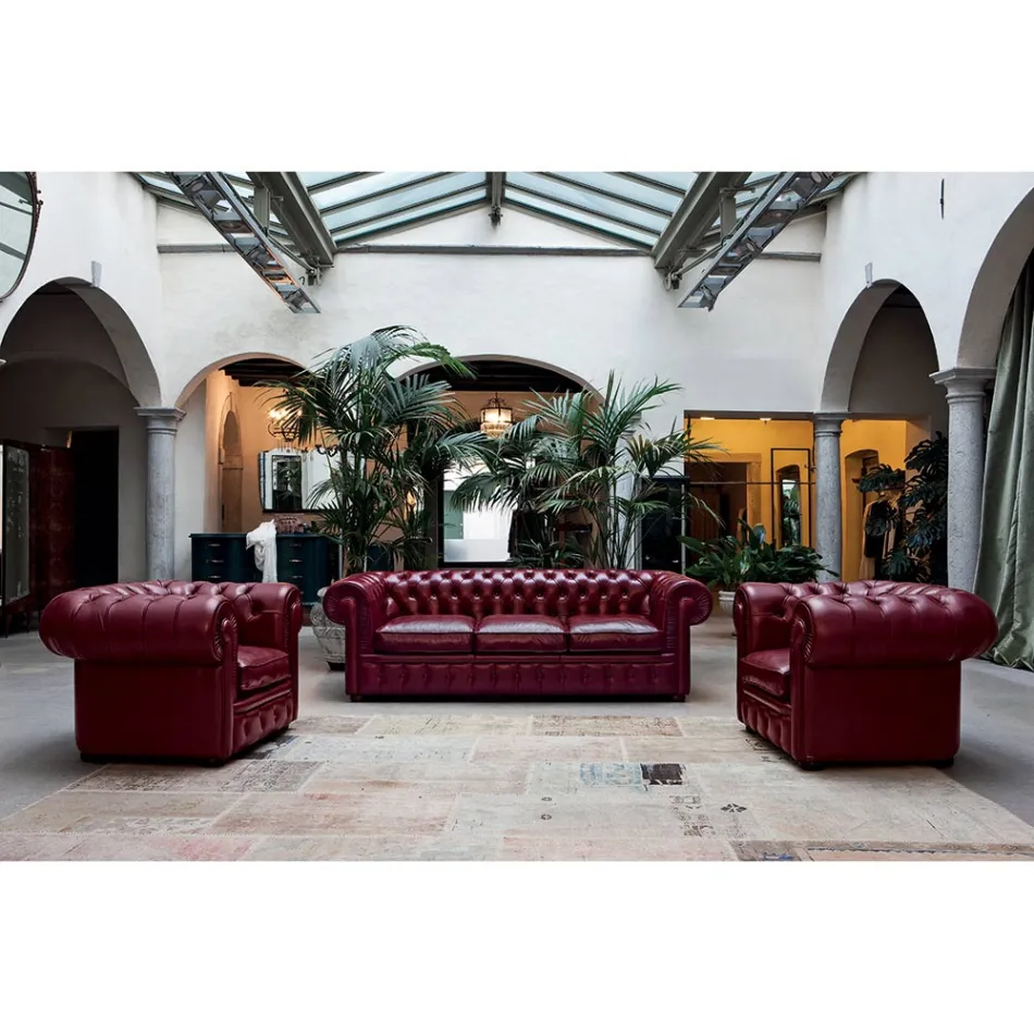 Classic Sofa with Onion Feet in Beech Wood Made in Italy - Spassoso Viadurini