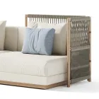 Modular Outdoor Sofa in Fabric Made in Italy - Rubik Viadurini