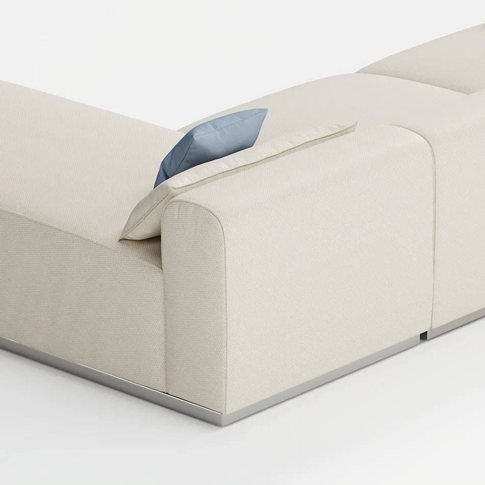 Modular Garden Sofa in Water-Repellent Fabric Made in Italy - Bahias Viadurini