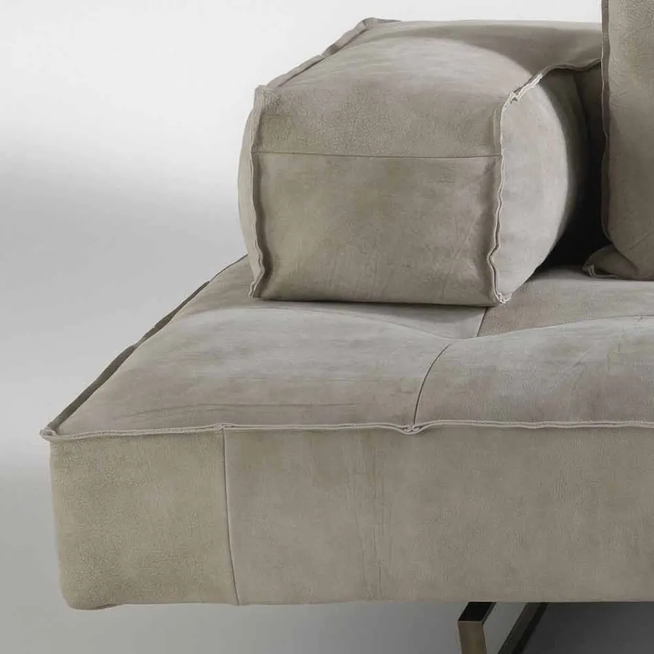 Contemporary design armchair Cardo, leather upholstery Viadurini