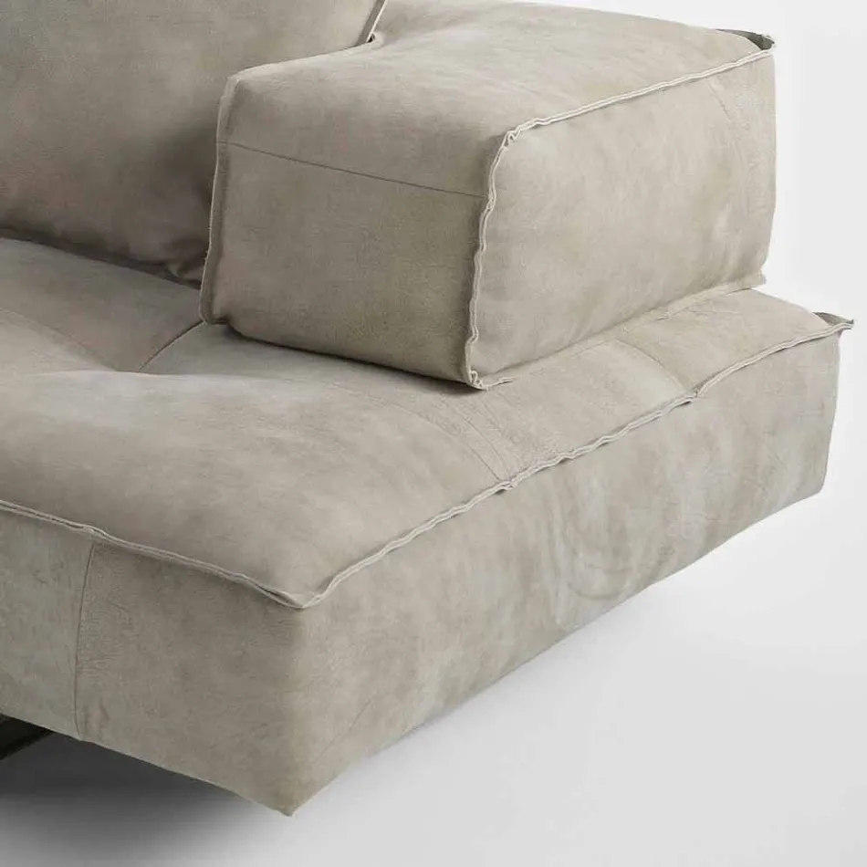 Contemporary design armchair Cardo, leather upholstery Viadurini