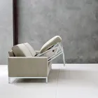 Sofa with Bed Opening in Metal and Polyurethane Made in Italy - Folle Viadurini