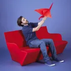 Slide with armrests Slide Kami Yon colored design made in Italy Viadurini