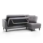 Sofa with foldaway bed element under the seat - Nickel Viadurini