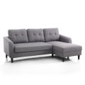 Sofa with foldaway bed element under the seat - Nickel