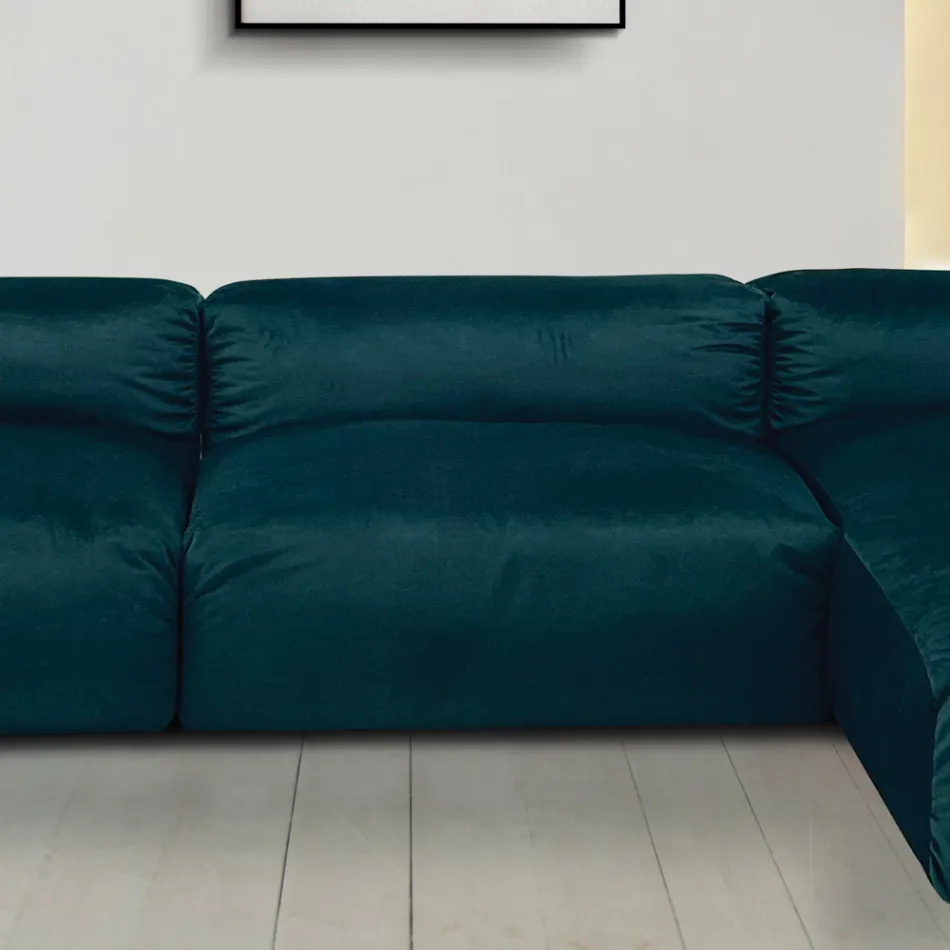 Sofa with Indoor Peninsula in Expanded Polyurethane - Buffo Viadurini