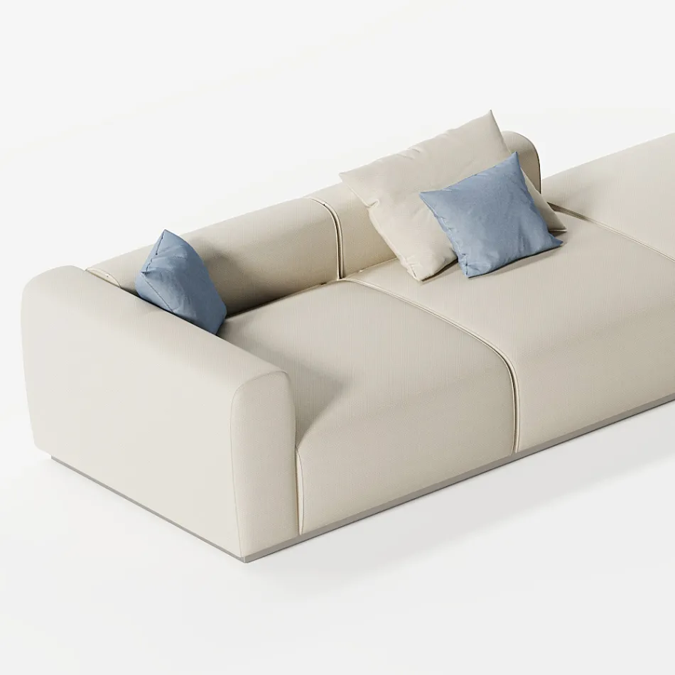 Modular Outdoor Sofa in Water-Repellent Fabric Made in Italy - Bahias Viadurini