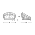 Outdoor Sofa with Pillows Included Made in Italy - Emmacross by Varaschin Viadurini