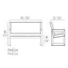 Frame by Vondom outdoor sofa, in polyethylene resin, design Viadurini