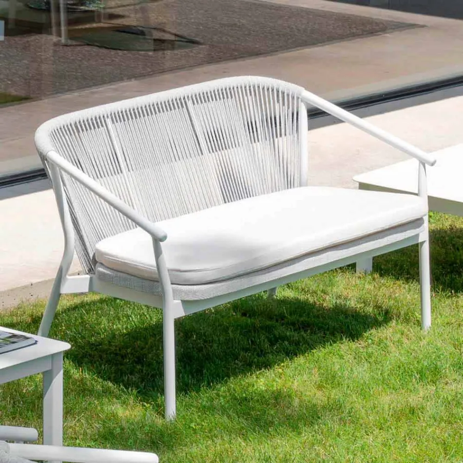 Outdoor Stackable Two Seater Sofa Upholstered Fabric - Smart by Varaschin Viadurini