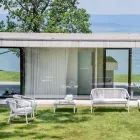 Outdoor Stackable Two Seater Sofa Upholstered Fabric - Smart by Varaschin Viadurini