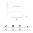 Polyethylene Outdoor Sofa Available in Various Colors - Towel Viadurini