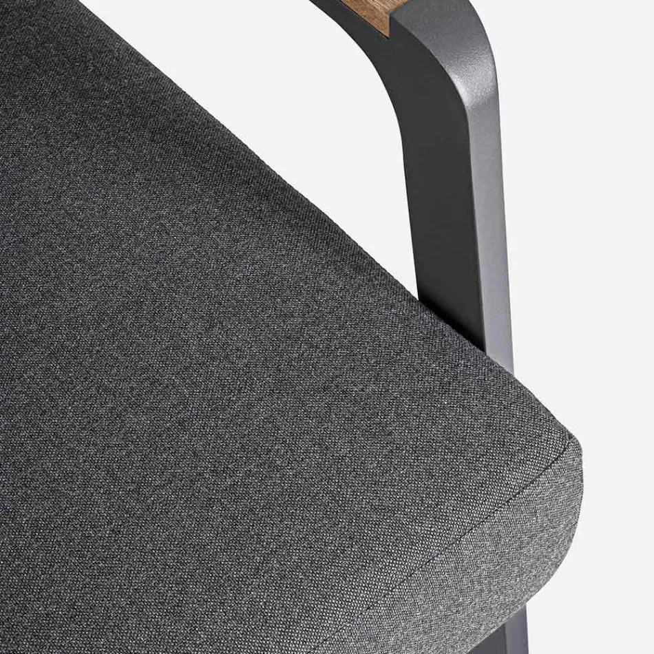 Outdoor Sofa in Fabric with Aluminum Structure, Homemotion - Cara Viadurini