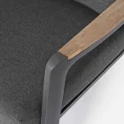 Outdoor Sofa in Fabric with Aluminum Structure, Homemotion - Cara Viadurini