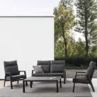 Outdoor Sofa in Fabric and Aluminum with Reclining Backrest - Nathy Viadurini