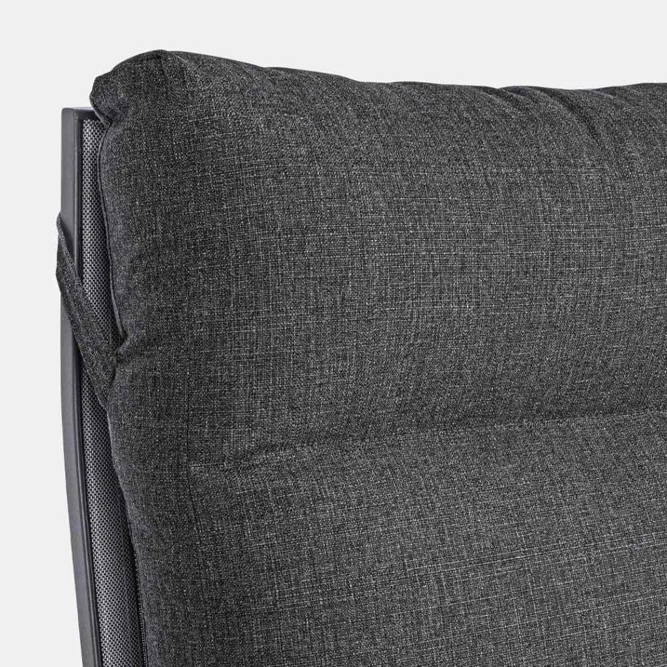 Outdoor Sofa in Fabric and Aluminum with Reclining Backrest - Nathy Viadurini