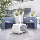2 Seater Garden Sofa in Colored Polyethylene Made in Italy - Gomez Viadurini