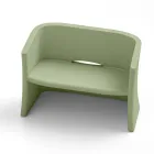 2 Seater Garden Sofa in Colored Polyethylene Made in Italy - Gomez Viadurini