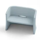 2 Seater Garden Sofa in Colored Polyethylene Made in Italy - Gomez Viadurini