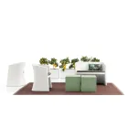 2 Seater Garden Sofa in Colored Polyethylene Made in Italy - Gomez Viadurini