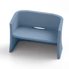 2 Seater Garden Sofa in Colored Polyethylene Made in Italy - Gomez Viadurini