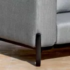 3 Seater Garden Sofa with Chaise Longue in Aluminum and Fabric - Filomena Viadurini