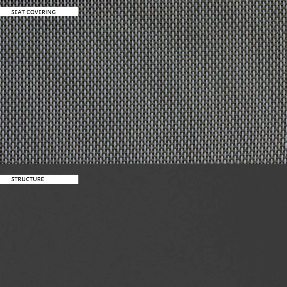 Garden Sofa with Aluminum Base and Textilene Seat Made in Italy - Maureen Viadurini