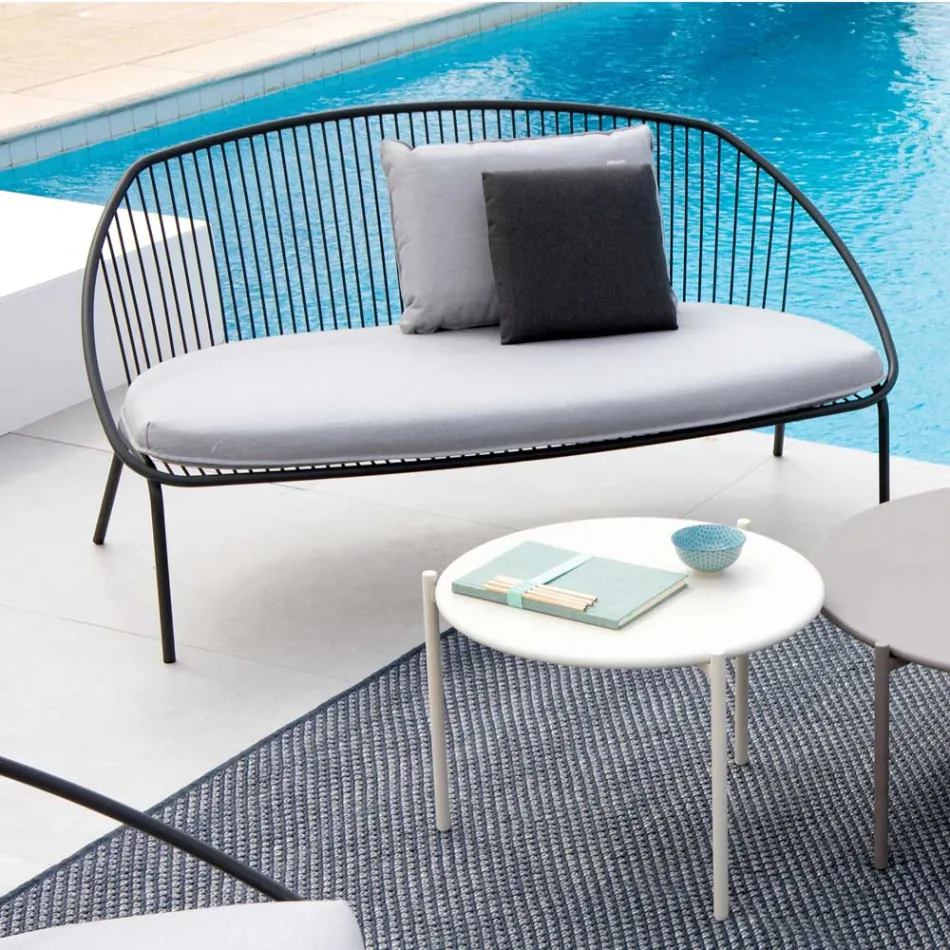 Stackable Garden Sofa in Galvanized Steel Made in Italy - Sansa Viadurini
