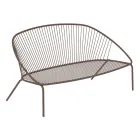 Stackable Garden Sofa in Galvanized Steel Made in Italy - Sansa Viadurini