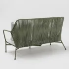 Garden Sofa in Aluminum and Rope Weaving - Asteria Viadurini