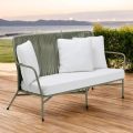 Garden Sofa in Aluminum and Rope Weaving - Asteria