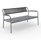 Aluminum Garden Sofa and Rope Backrest - Resplendent Viadurini