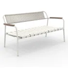 Aluminum Garden Sofa and Rope Backrest - Resplendent Viadurini