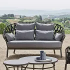 Aluminum Garden Sofa Made in Italy - Emmacross by Varaschin Viadurini