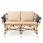 Garden Sofa in Natural Rattan with Cushions Included - Catelyn Viadurini