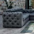 Living Room Sofa with Reclining Headrest and Peninsula - Unleashed Viadurini