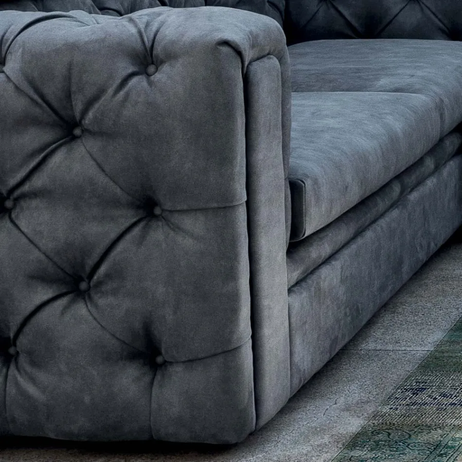 Living Room Sofa with Reclining Headrest and Peninsula - Unleashed Viadurini