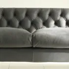 Living Room Sofa with Wooden Structure and Feet Made in Italy - Comico Viadurini