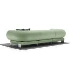 3-seater living room sofa in polyethylene of different colors - Orbis Viadurini