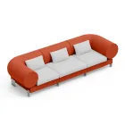 3-seater living room sofa in polyethylene of different colors - Orbis Viadurini