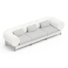 3-seater living room sofa in polyethylene of different colors - Orbis Viadurini