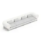 4-seater living room sofa in polyethylene of different colors - Orbis Viadurini