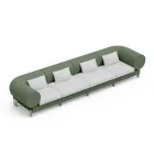 4-seater living room sofa in polyethylene of different colors - Orbis Viadurini